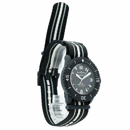 Swatch X Blancpain Fifty Fathoms Ocean Of Storms S035B400 Black Dial