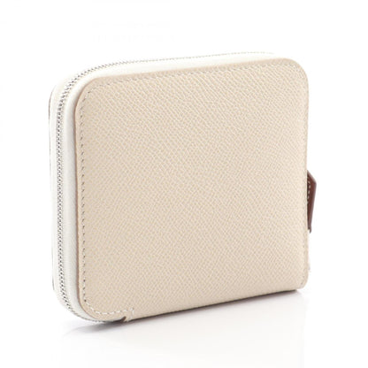 Hermes Herms Azap Compact Silkin Round Wallet In Calfskin Leather (Veau Epsom Leather) For Women