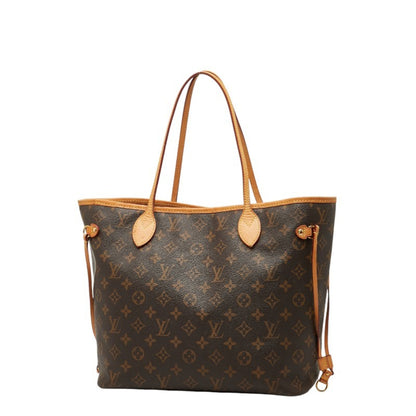 Louis Vuitton Monogram Neverfull Mm Shoulder Bag Tote M40156 Brown Leather