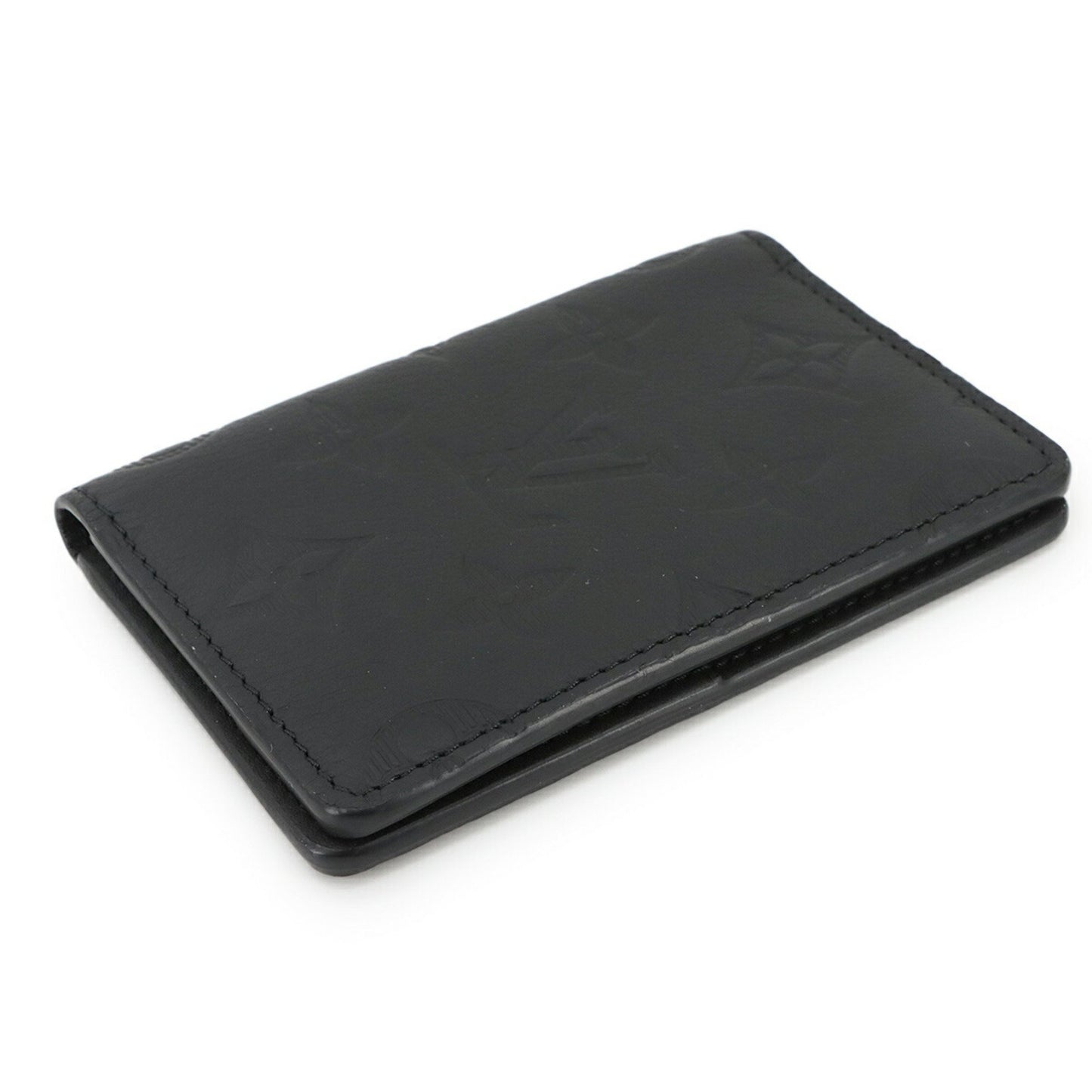 Louis Vuitton Monogram Shadow Organizer De Poche Card Case In Black Leather With Rfid Holder