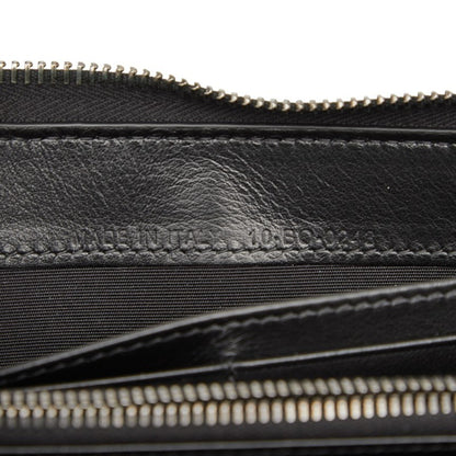 Christian Dior Dior Oblique Saddle Long Zip Wallet Navy Canvas Leather