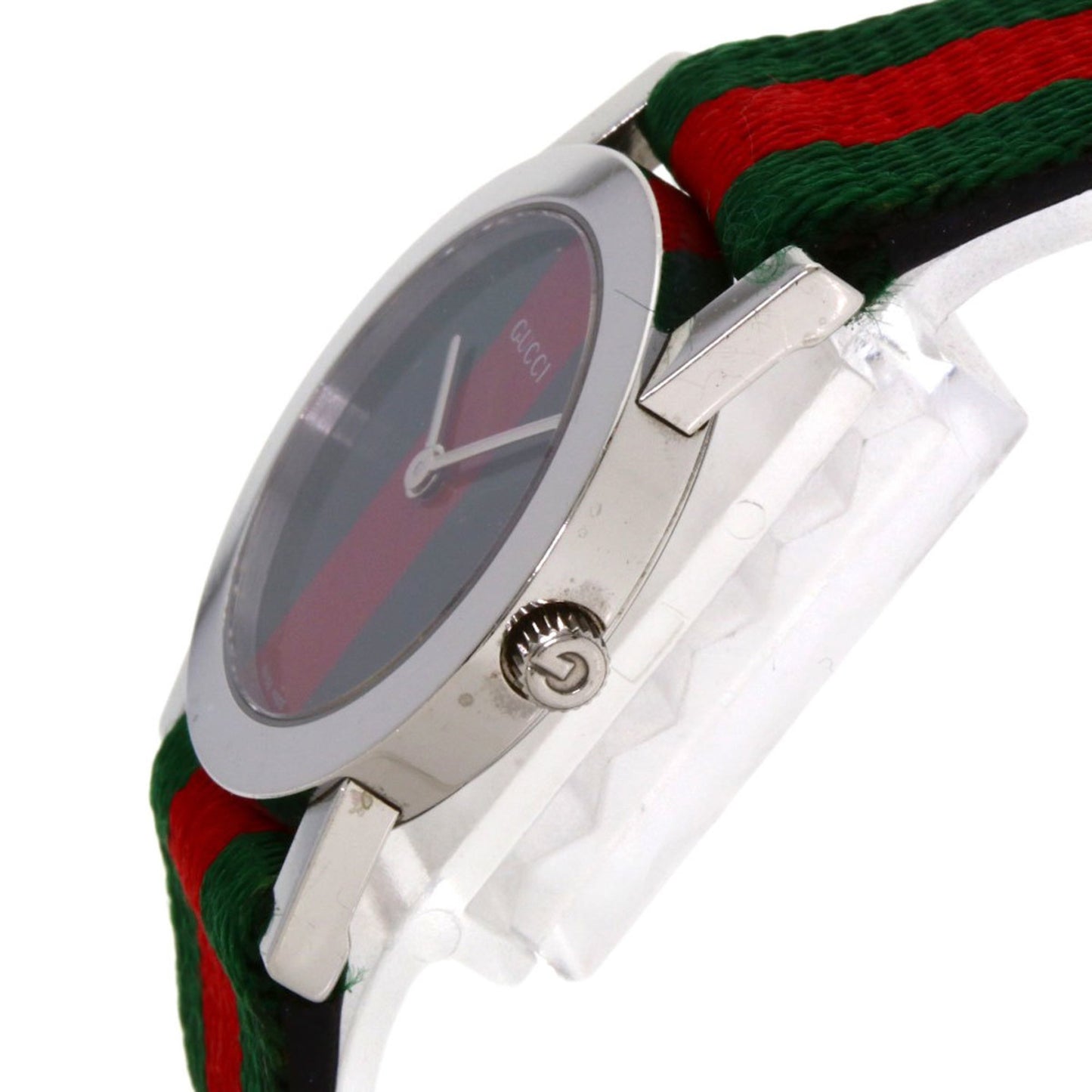Gucci 5200L.1 Sherry Line Watch In Stainless Steel/Canvas