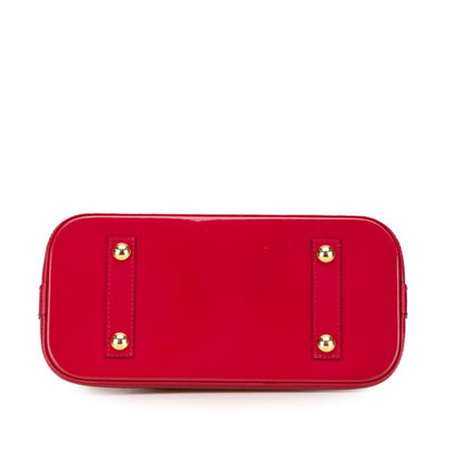 Louis Vuitton Monogram Vernis Alma Pm Handbag M91693 Rouge Grenadine Red Patent Leather