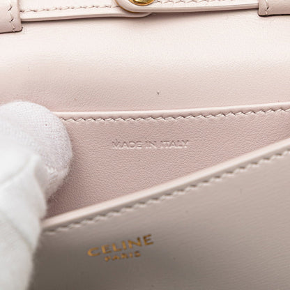Celine Triomphe Chain Shoulder Bag In Pink Leather