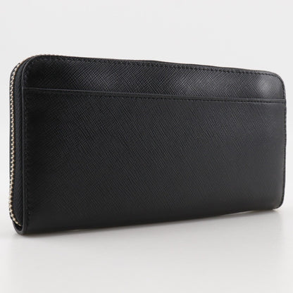 Kate Spade Spencer Round Long Wallet Pwr00281 Leather Black Zip Around