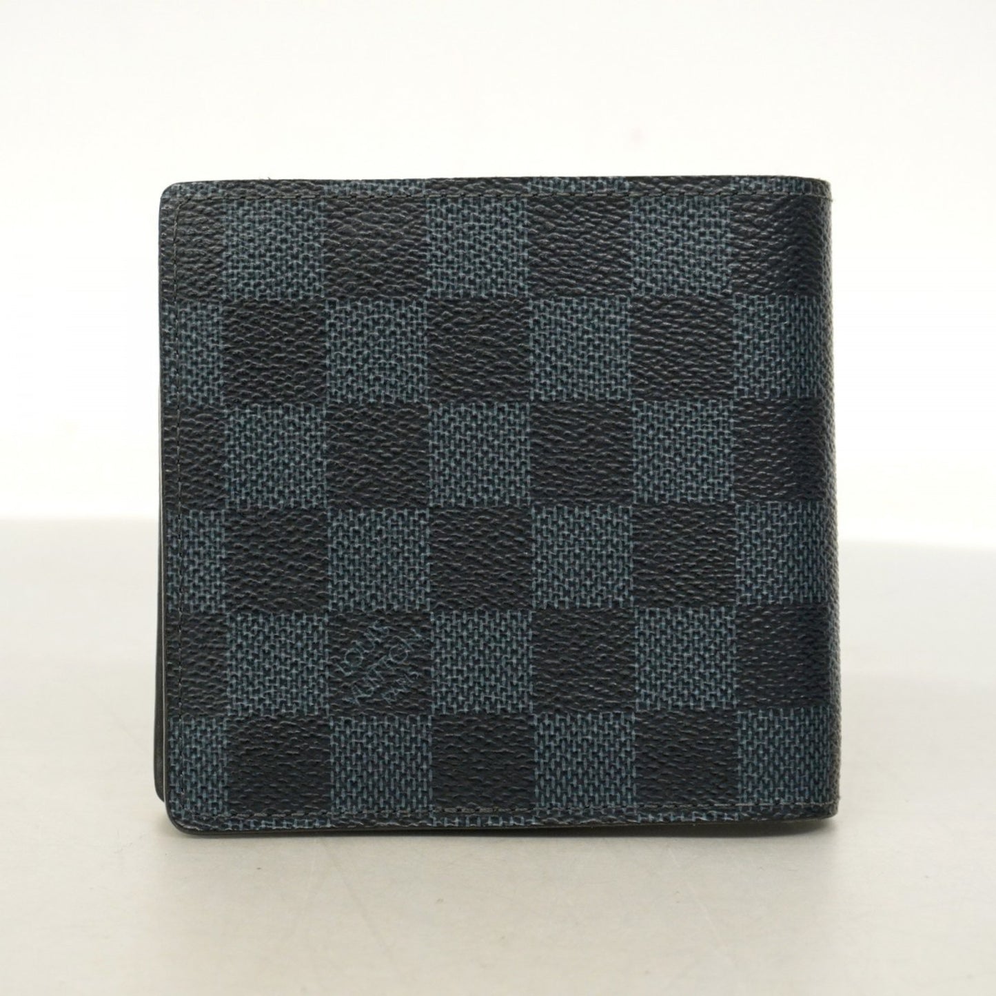 Louis Vuitton Damier Cobalt Portefeuille Marco Wallet N63213 Navy Black