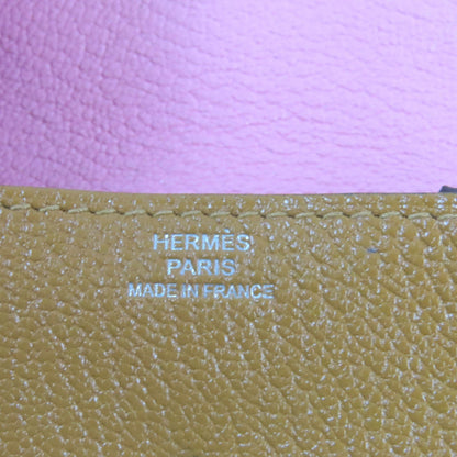 Hermes Levain Quatre Verso Two-Tone Chevre Mysore Wallet/Coin Case