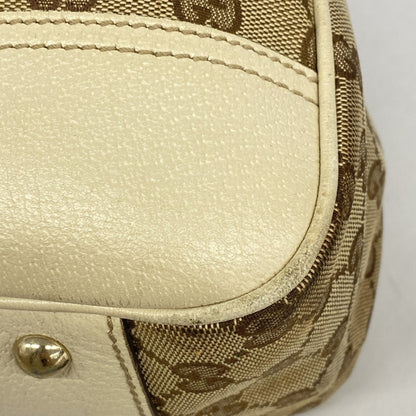 Gucci Tote Bag Gg Canvas 163805 Beige Brown Champagne