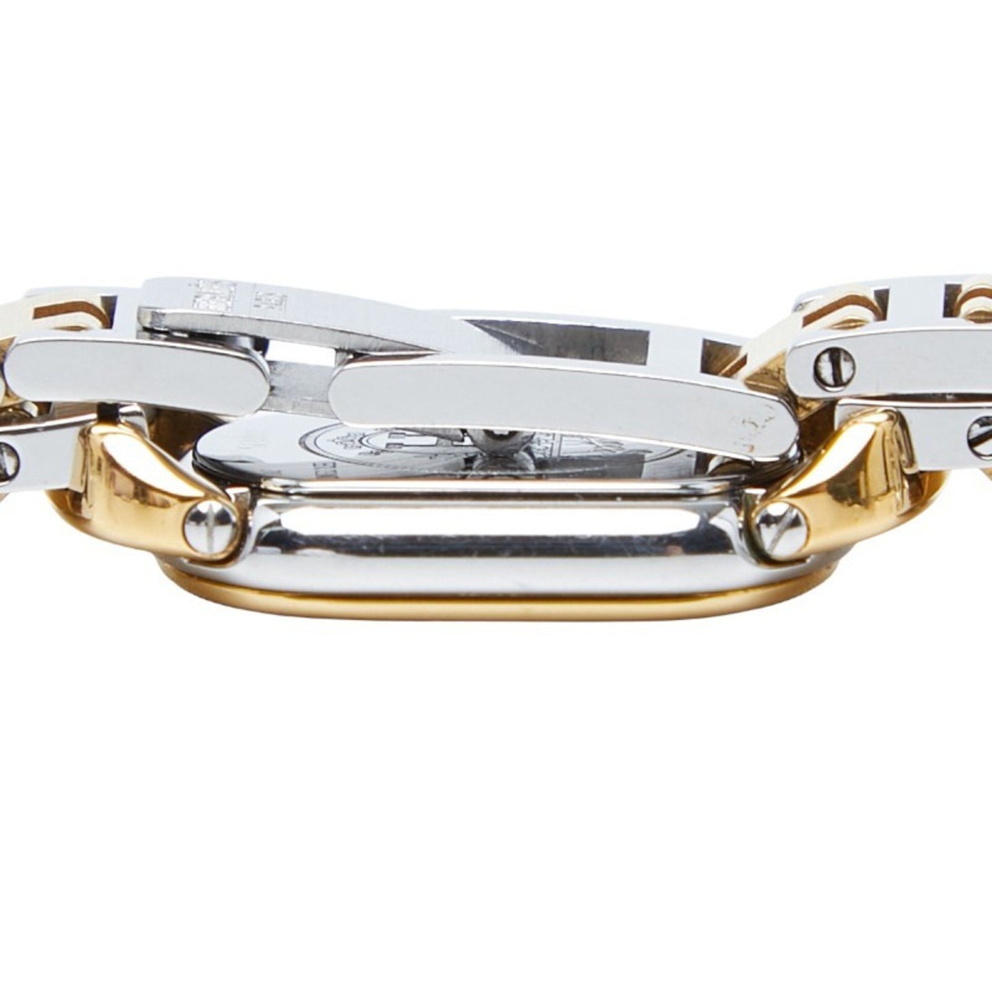 Herms Rallye Watch Ra1.240 Quartz Beige Dial Stainless Steel Plated