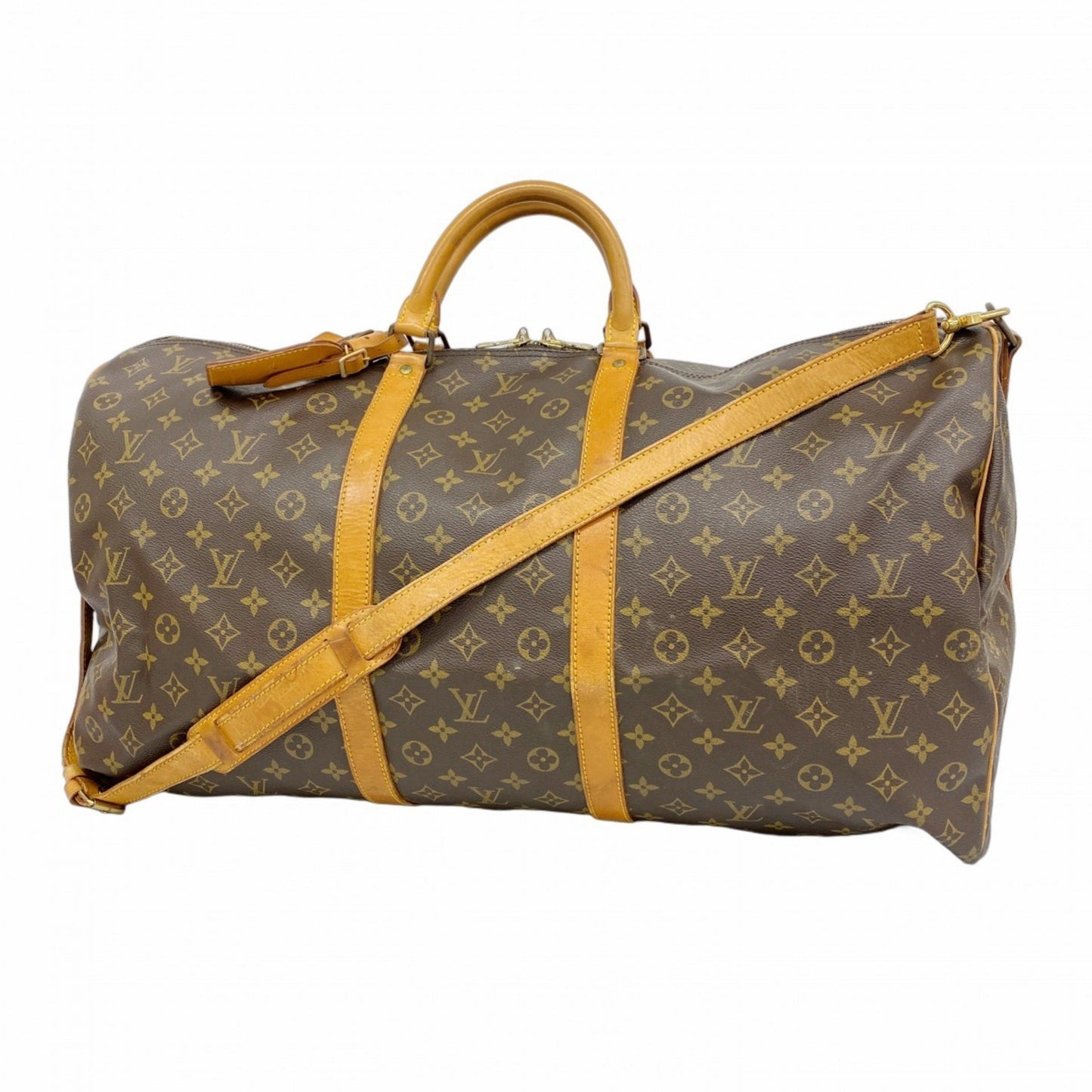 Louis Vuitton Monogram Keepall Bandouliere 60 Boston Bag M41412 Brown