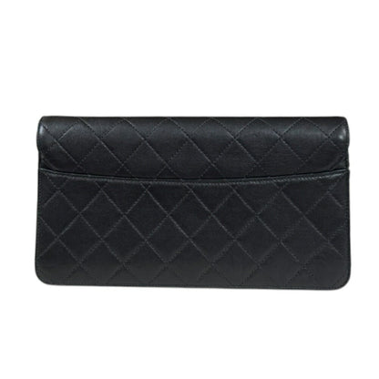 Chanel Matelasse Shoulder Bag Leather Black
