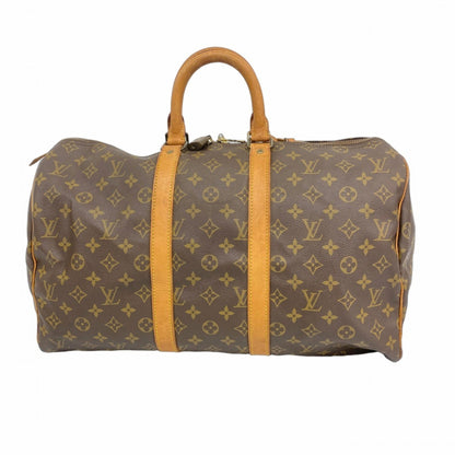 Louis Vuitton Monogram Keepall 45 Boston Bag M41428 Brown