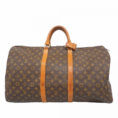 Louis Vuitton Monogram Keepall 55 Boston Bag M41424 Brown