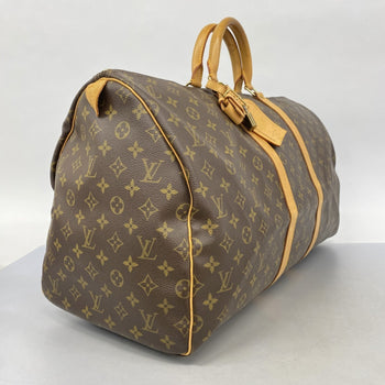 Louis Vuitton Monogram Keepall 55 Boston Bag M41424 Brown