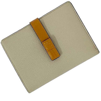 Loewe Bi-Fold Wallet Vertical Small Ec-23121 Beige Camel Brown Salmon Pink Anagram C660S87X01