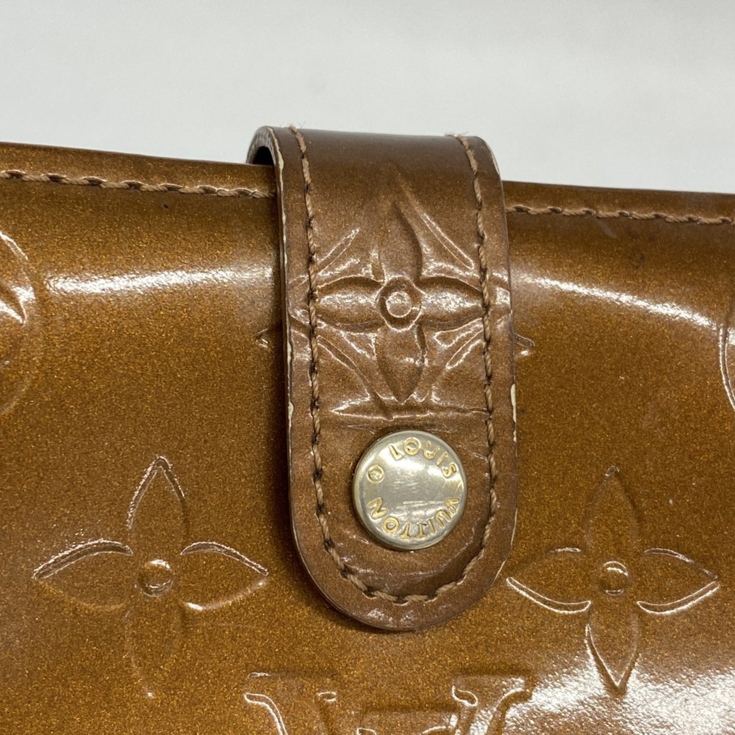 Louis Vuitton Vernis Porte Monnaie Bi-Fold Wallet M91209 Bronze