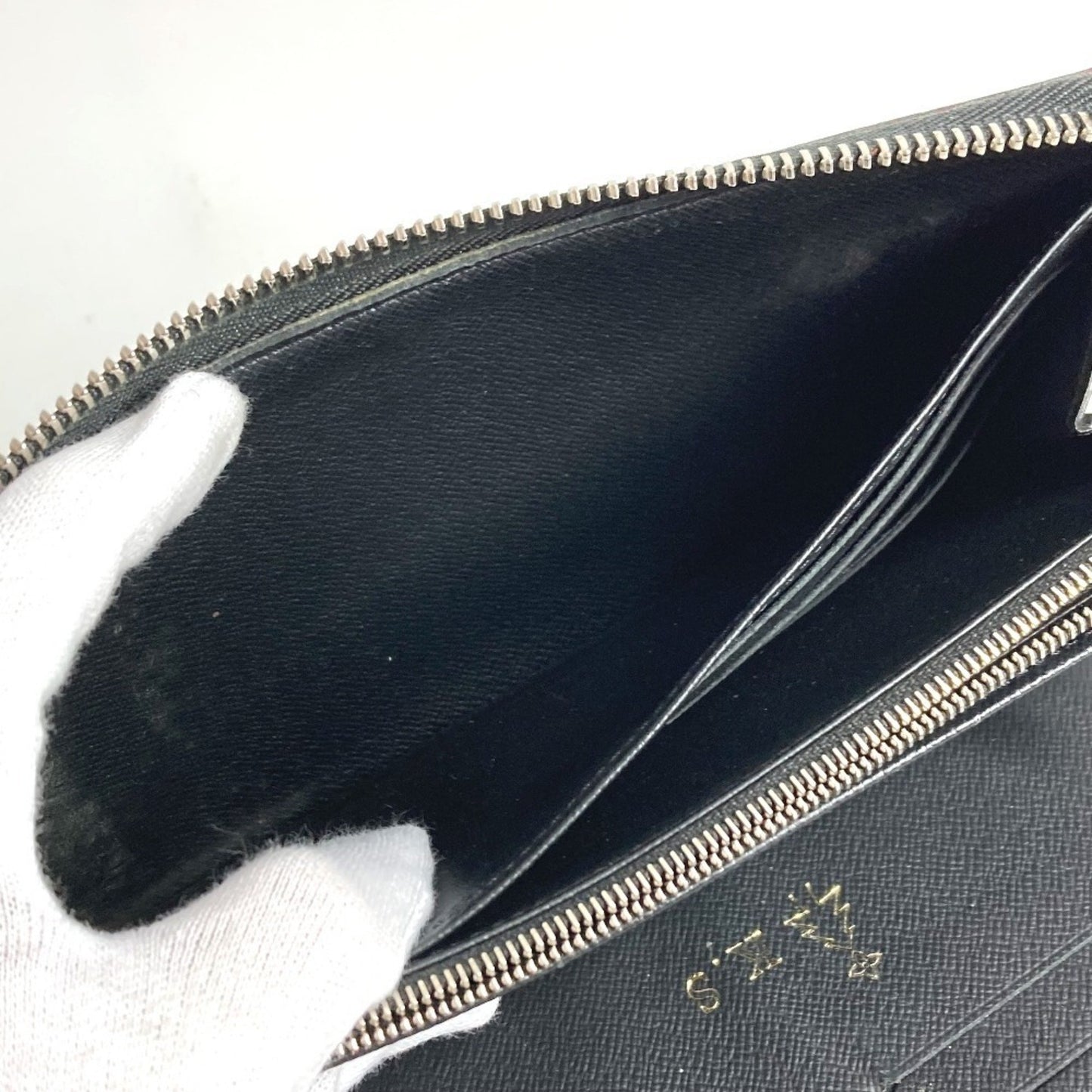 Louis Vuitton N60153 Damier Graphite Zippy Organizer Nm Long Wallet With Lv Alps Patch