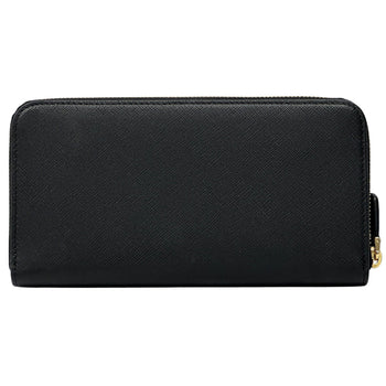 Prada Saffiano Black Long Wallet (1Ml506) For Men And Women