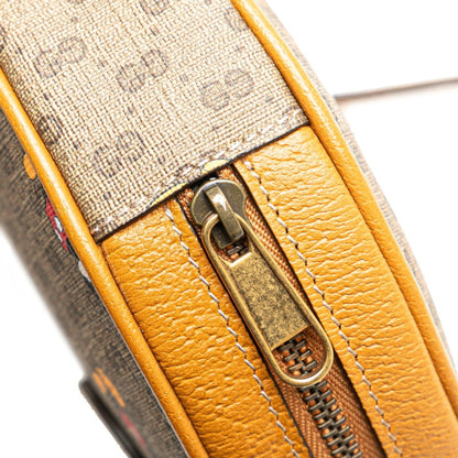 Gucci X Disney Ebony Mini Gg Supreme Mickey Print Chain Backpack 603730 Brown Leather