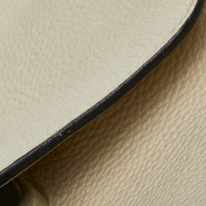 Gucci Daily Bamboo Handbag/Shoulder Bag 2Way 370831 White Leather