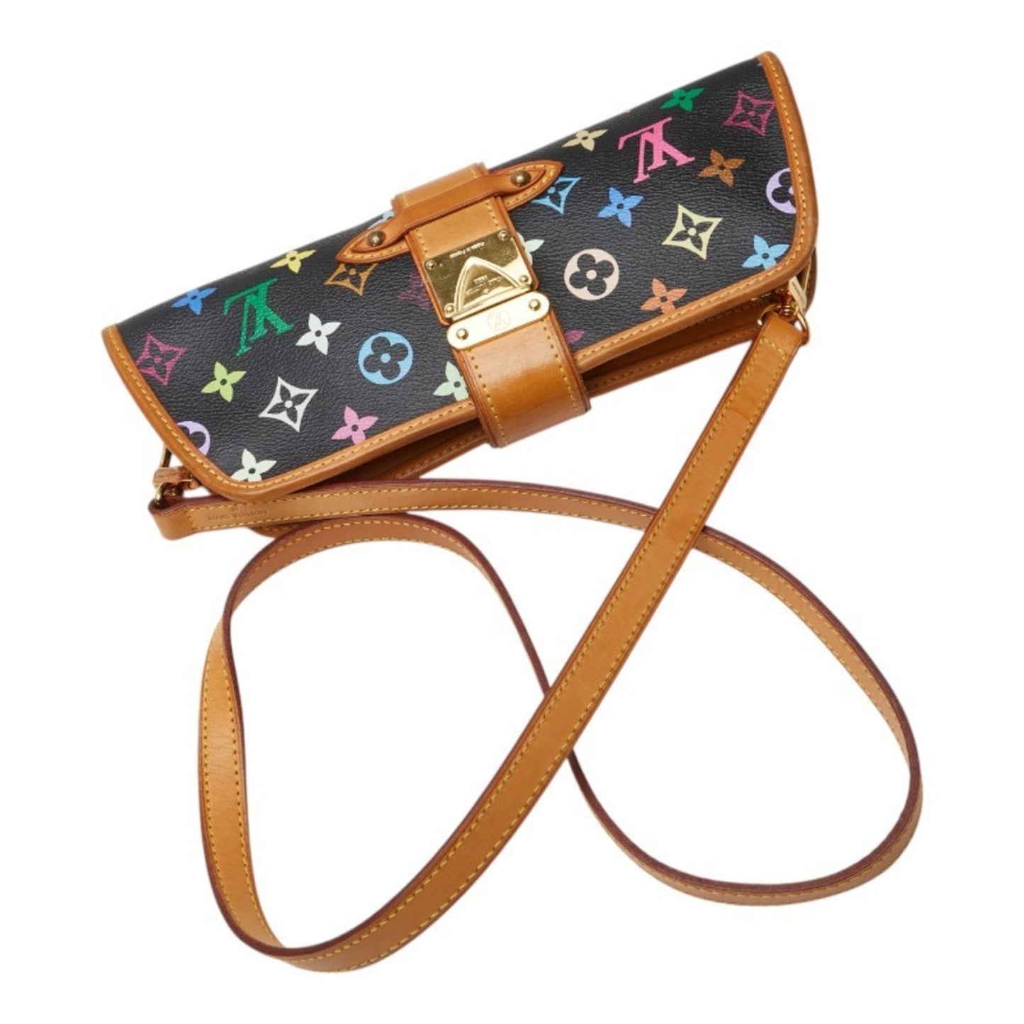 Louis Vuitton Monogram Multicolore Shirley Shoulder Bag M40050 In Black