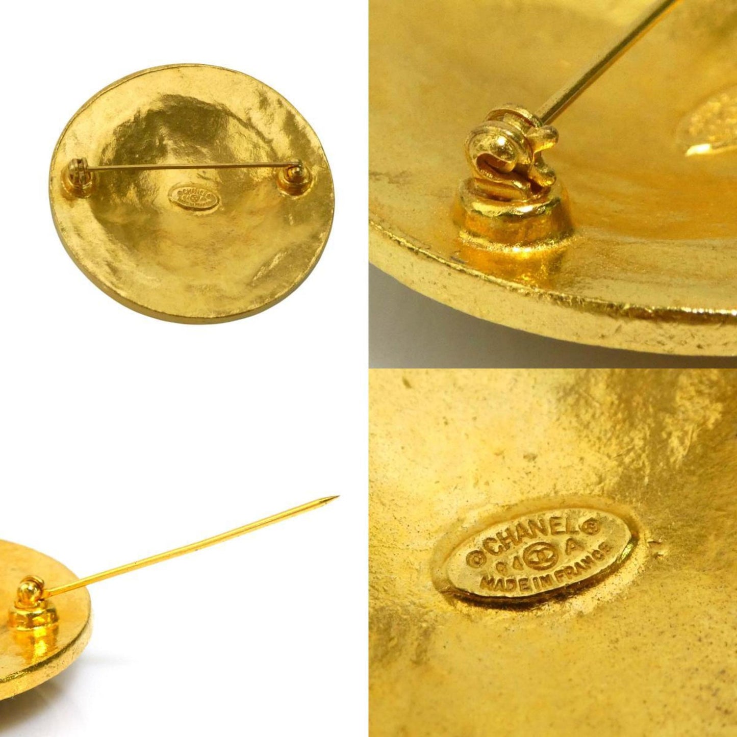 Chanel Brooch Coco Mark Metal Gold