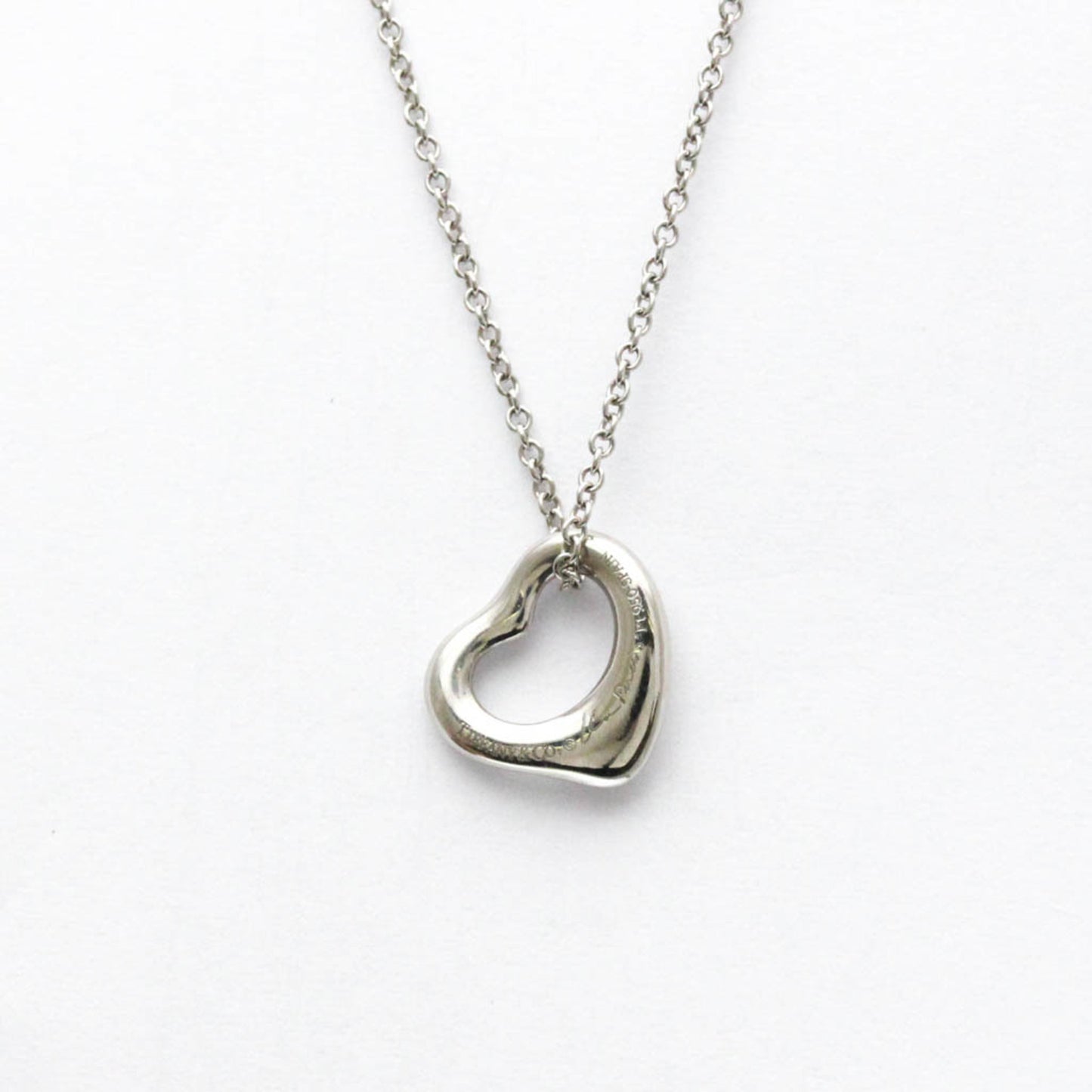 Tiffany Open Heart Necklace With Diamonds Platinum Diamond Men