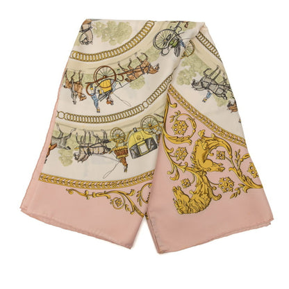 Hermes Herms Carr 90 "La Promenade De Longchamps" Longchamp Stroll Scarf