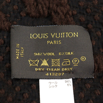 Louis Vuitton 413287 Echarpe Logomania Silk Blend Monogram Fringed Scarf