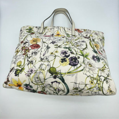 Gucci 282439 Flora Tote Bag Handbag In White