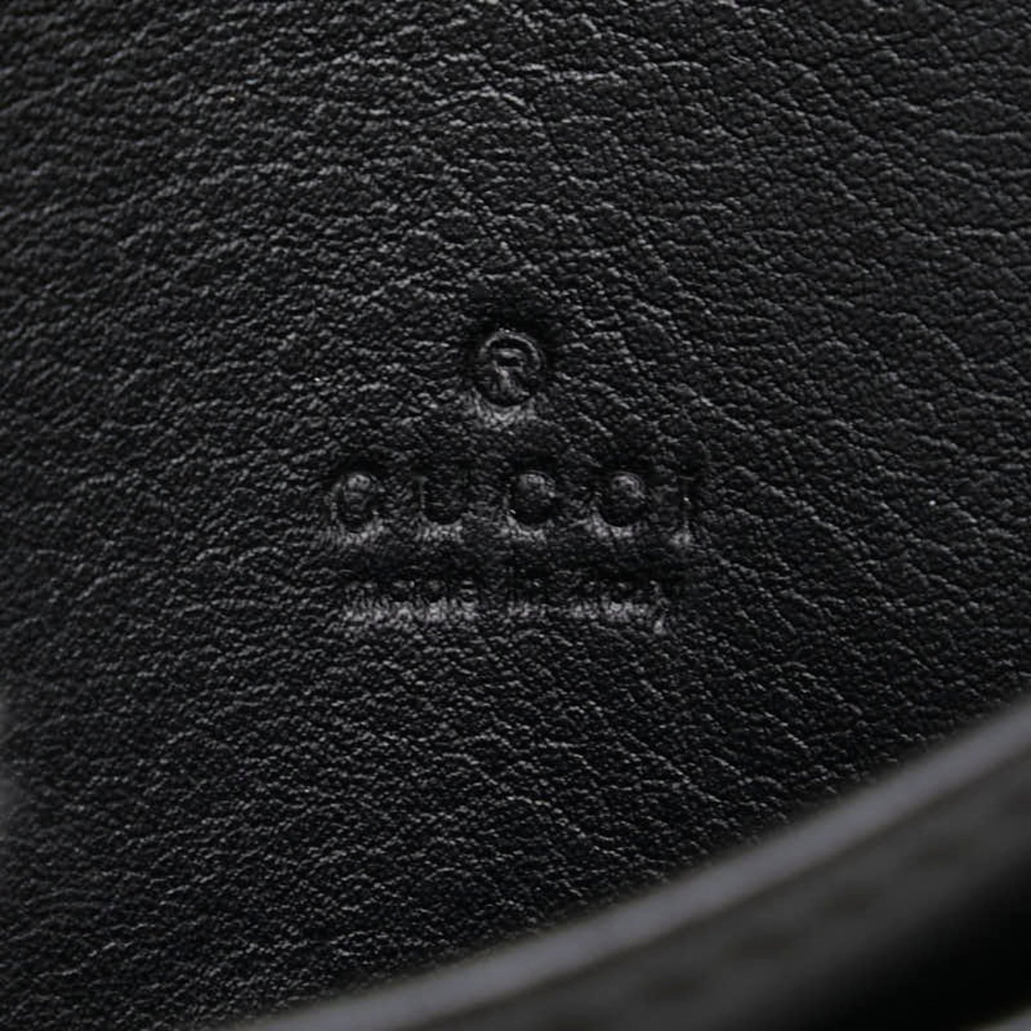 Gucci Guccissima Business Card Holder/Card Case 120965 Black Leather