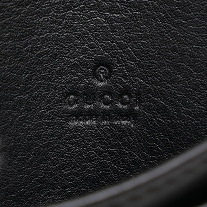 Gucci Guccissima Business Card Holder/Card Case 120965 Black Leather