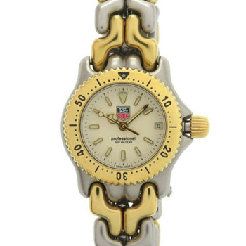 Tag Heuer Cell Series S95.708 Ss Ivory Quartz Watch Silver Gold 0395Tag Heuer