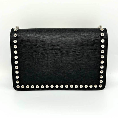 Fendi Carlito Chain Wallet Black Leather 8M0346