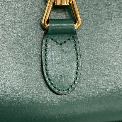 Gucci New Jackie Handbag 649016 Leather Green