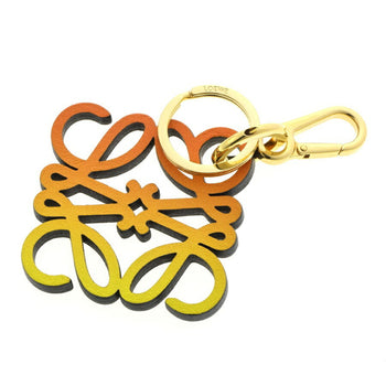 Loewe Anagram Charm Key Ring Calf Leather Orange Yellow Gradient S-158905
