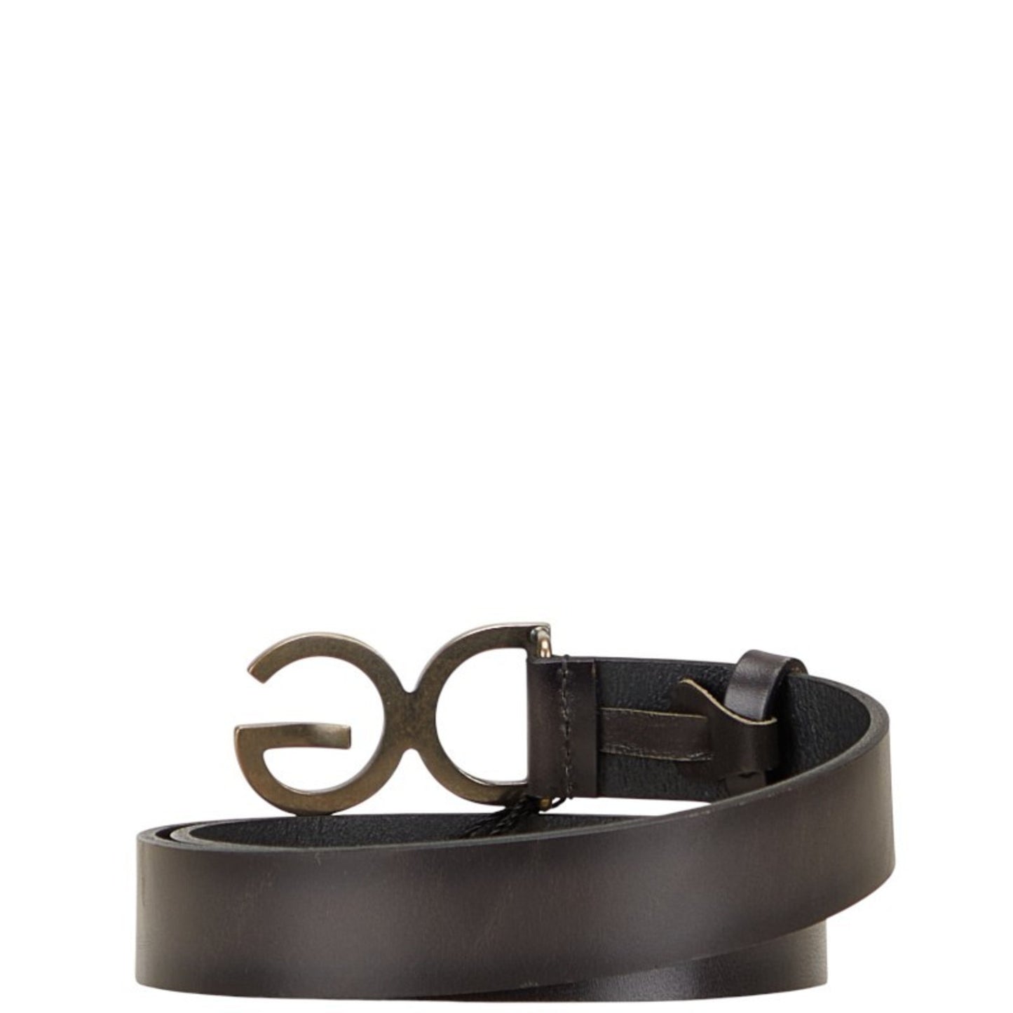 Dolce & Gabbana Dg Logo Belt 95.38 Bc3981 Black Leather