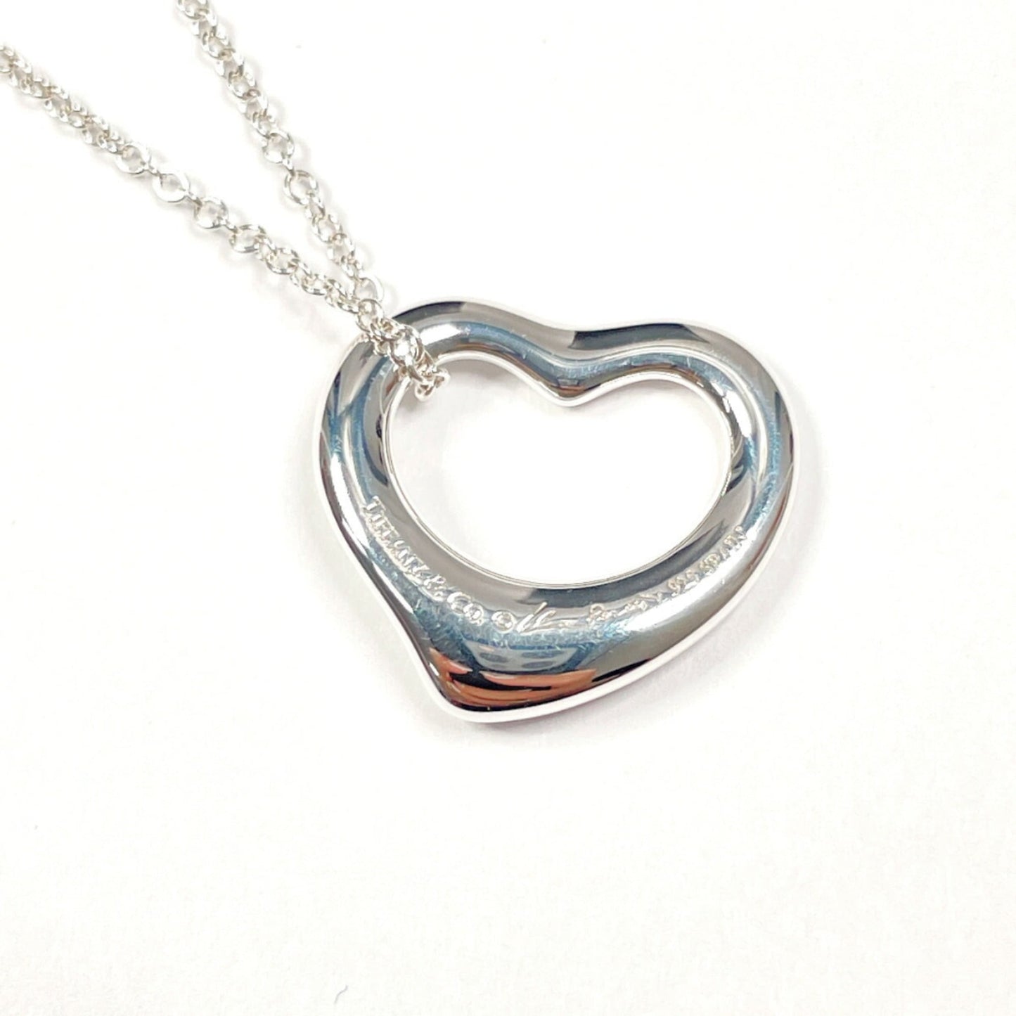 Tiffany & Co. Tiffany Heart Elsa Peretti Necklace In 925 Sterling Silver
