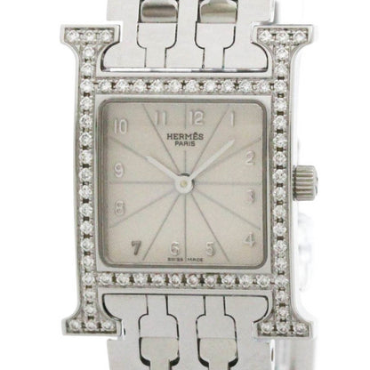 Hermes H Watch Diamond Steel Quartz