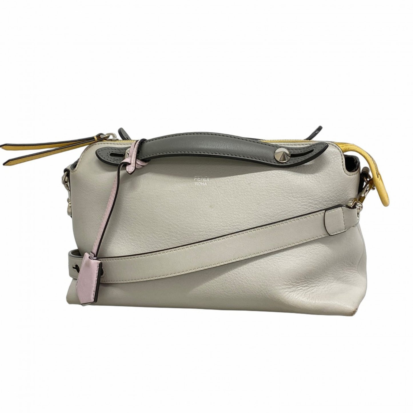 Fendi By The Way Leather Handbag In Gray