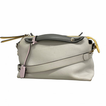 Fendi By The Way Leather Handbag In Gray