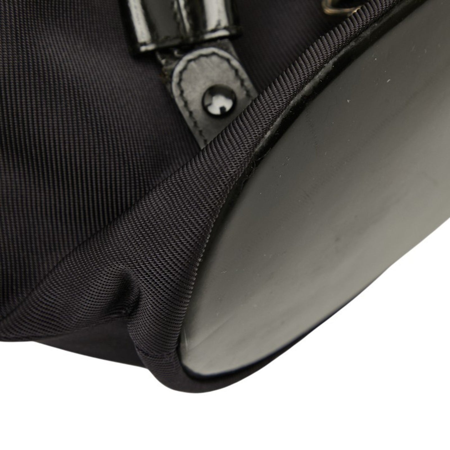 Gucci Bamboo Handbag/Shoulder Bag 2Way 003 2854 Black Nylon Leather