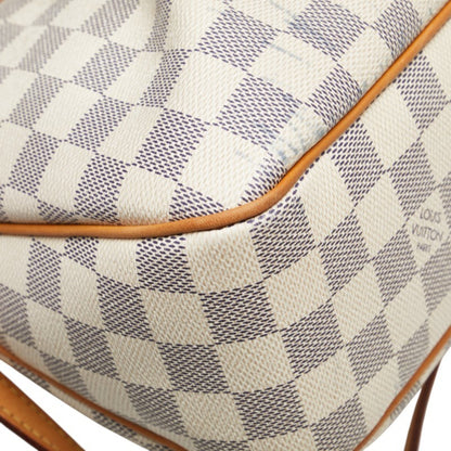 Louis Vuitton Damier Azur Syracuse Pm Crossbody Shoulder Bag N41113 White Leather