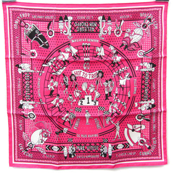 Hermes Carre 55 Hot To Tror Women'S Silk Bandana Black