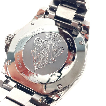 Gucci Dive Ya136213 Watch Stainless Steel/Stainless Steel Black Quartz Dial