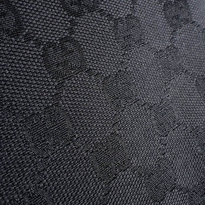 Gucci Gg Canvas Tote Bag 120897 In Black Leather