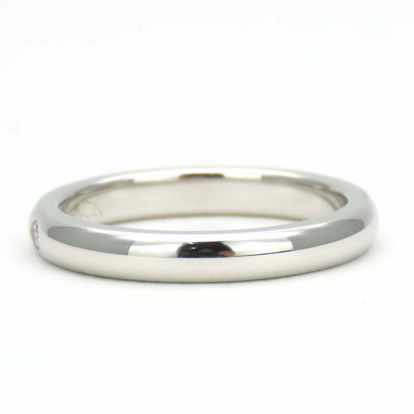 Tiffany Ring Stacking Band 1Pd Pt950 Diamond Approx. 5.3G Platinum #10 Elsa Peretti