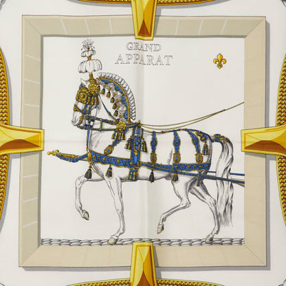 Hermes Herms Carr 90 Tres Grand Apparel Horse Scarf