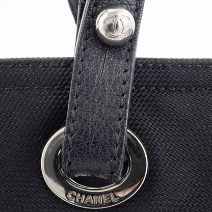 Chanel Paris Biarritz Tote Mm Bag A34209 Coated Canvas Black