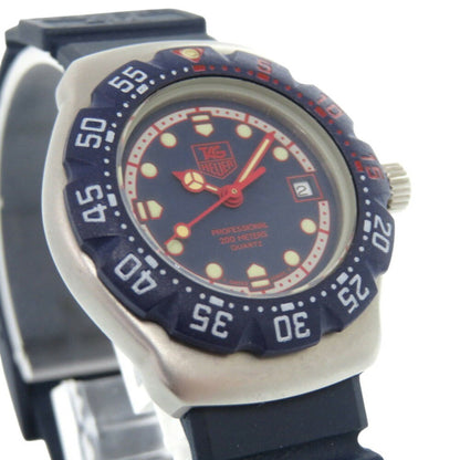 Tag Heuer Formula 1 370.508 Stainless Steel Rubber Navy Quartz Wristwatch 1911 Heuer